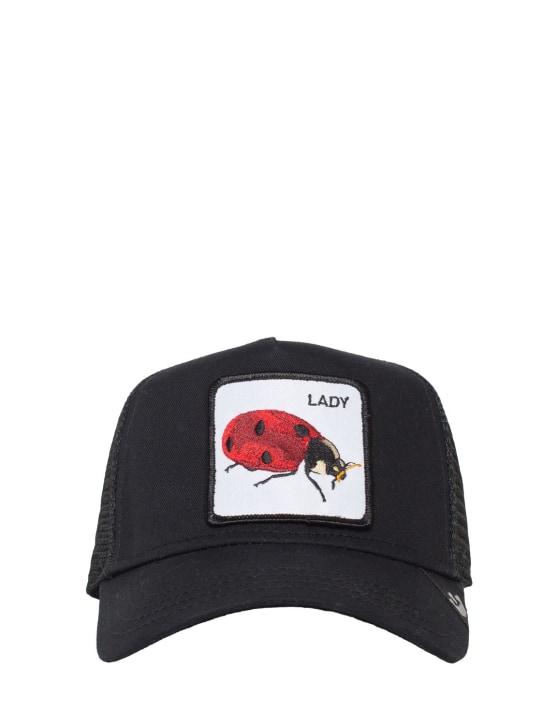 Goorin Bros: The Lady Bug trucker hat w/patch - Black - women_0 | Luisa Via Roma