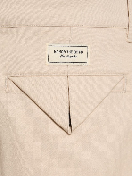 Honor the Gift: Cotton twill work pants - Khaki - men_1 | Luisa Via Roma