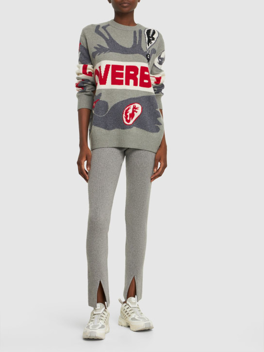 Charles Jeffrey LOVERBOY: Loverboy logo sweater - Grey/Multi - women_1 | Luisa Via Roma