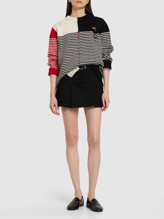 Charles Jeffrey LOVERBOY: Mega Shred sweater - Black/Red/White - women_1 | Luisa Via Roma