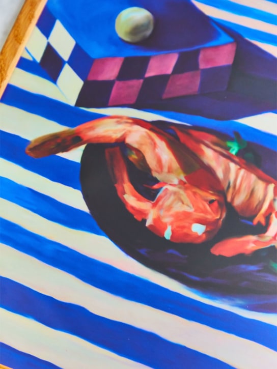 Paper Collective: Shrimp & Stripes art print - Blue - ecraft_1 | Luisa Via Roma