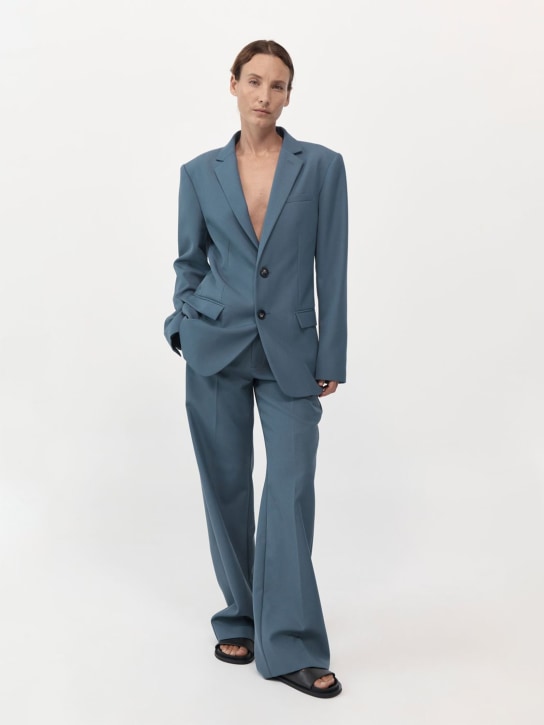 St. Agni: Carter wool blend blazer - Grey - women_1 | Luisa Via Roma