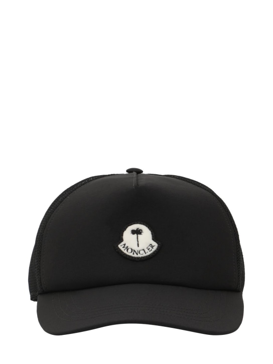 Moncler Genius: Moncler x Palm Angels nylon baseball cap - Black - men_0 | Luisa Via Roma