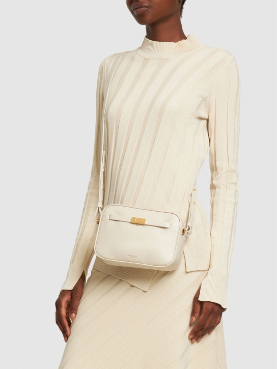 DeMellier: New York Crossbody grain leather bag - Off White - women_1 | Luisa Via Roma