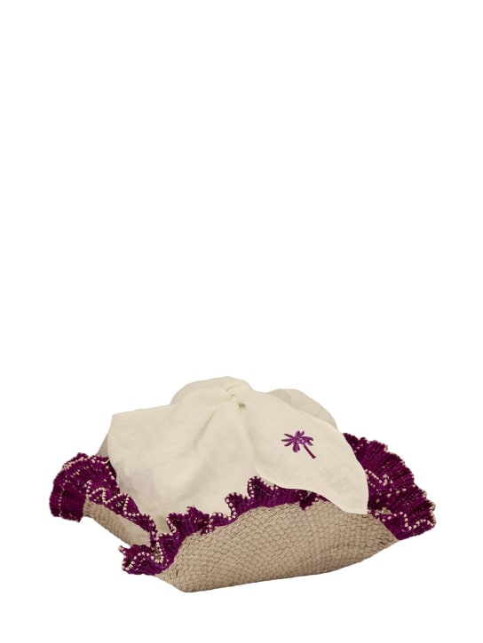 Johanna Ortiz: 刺绣织物面包篮2个套装 - 棕色 - ecraft_0 | Luisa Via Roma