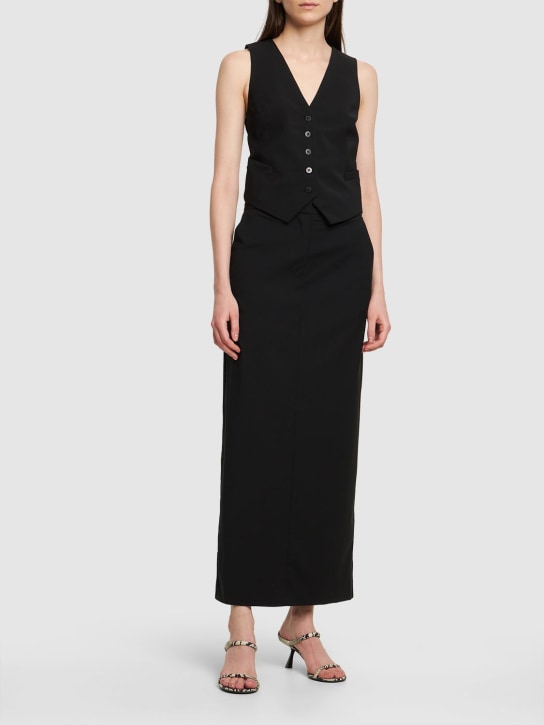 Matteau: Tailored wool blend waistcoat - Black - women_1 | Luisa Via Roma