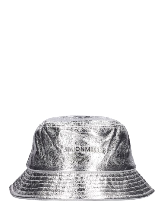 Simon Miller: Metallic Drop bucket hat - Silver - women_0 | Luisa Via Roma