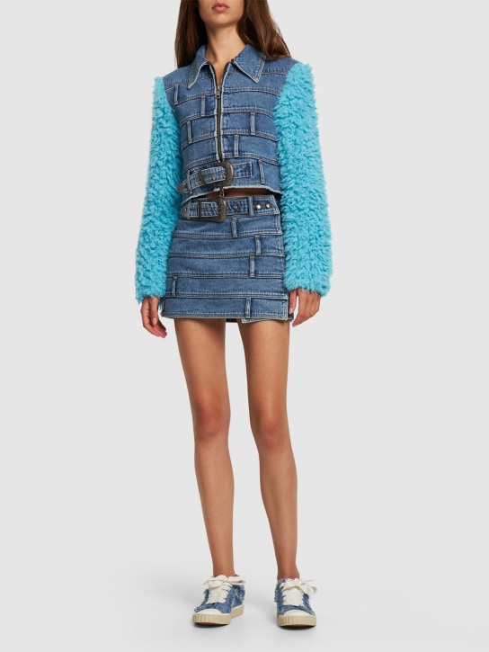 Andersson Bell: Dua multi waist cotton denim jacket - Blue - women_1 | Luisa Via Roma