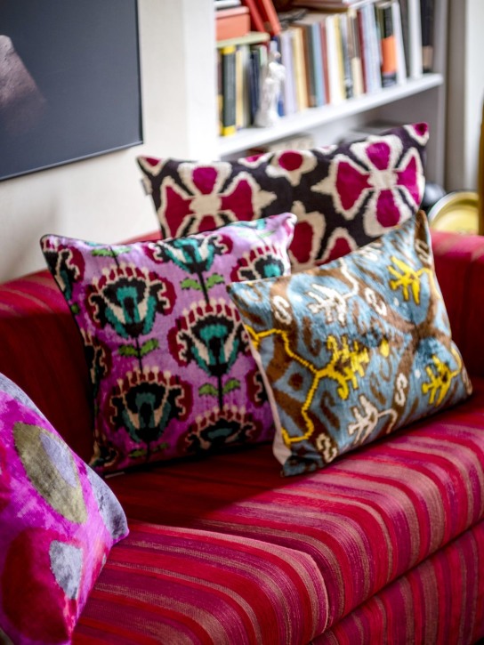 Les Ottomans: Cotton & silk cushion - Multicolor - ecraft_1 | Luisa Via Roma