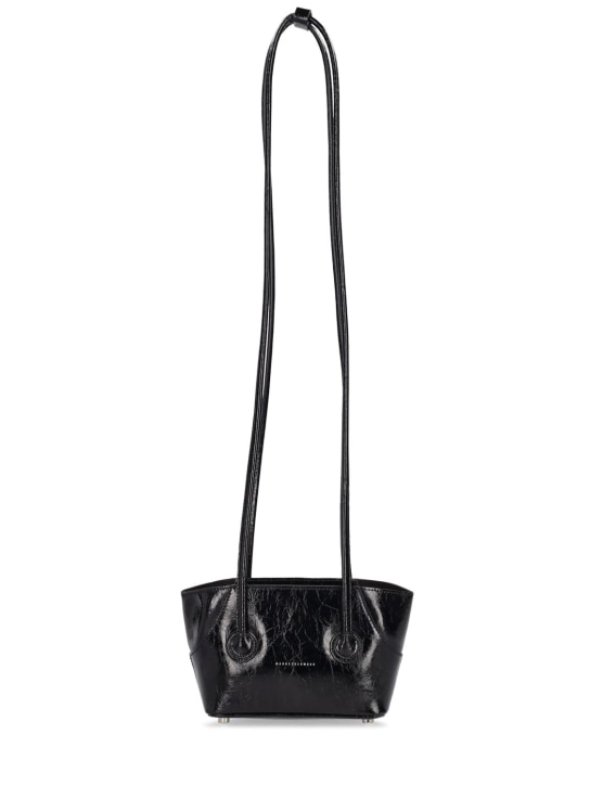 Marge Sherwood: Mini Boat Shopper shoulder bag - Black Crinkle - women_0 | Luisa Via Roma