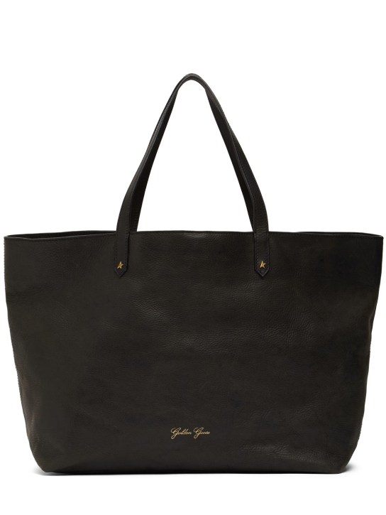 Golden Goose: Golden Pasadena leather tote bag - Black - women_0 | Luisa Via Roma