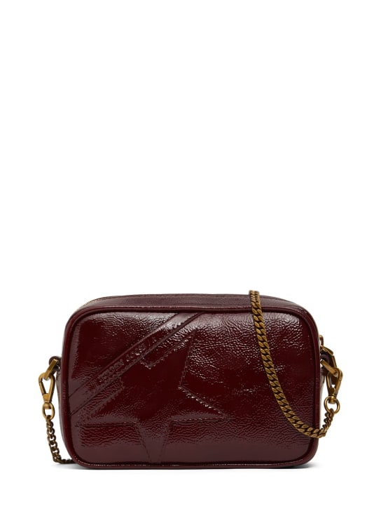 Golden Goose: Mini Star patent leather shoulder bag - Bordeaux - women_0 | Luisa Via Roma