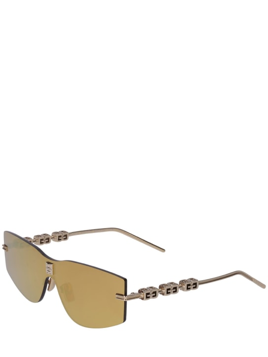 Givenchy: 4Gem mask metal sunglasses - Oro/Café - women_1 | Luisa Via Roma