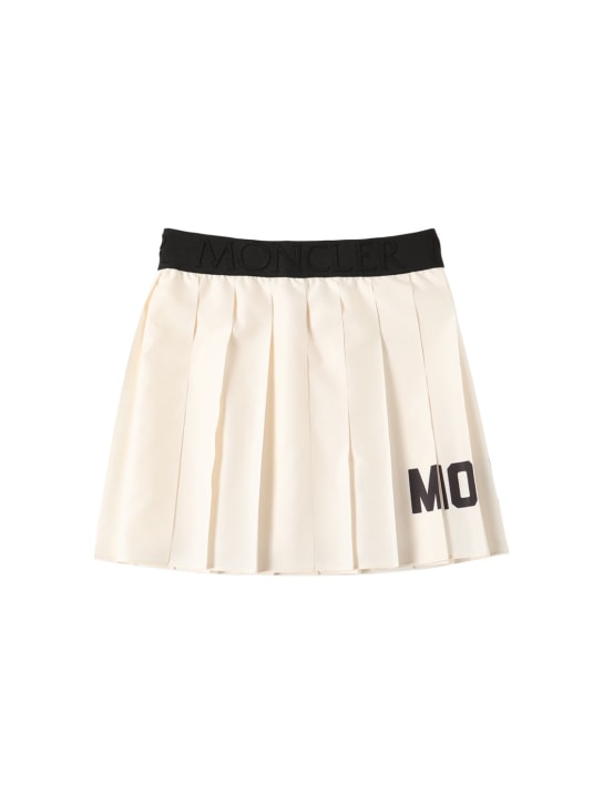 Moncler: Tech taffeta skirt - White - kids-girls_0 | Luisa Via Roma