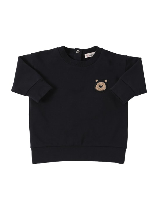 Moncler: Stretch cotton sweatshirt & sweatpants - Navy - kids-boys_1 | Luisa Via Roma