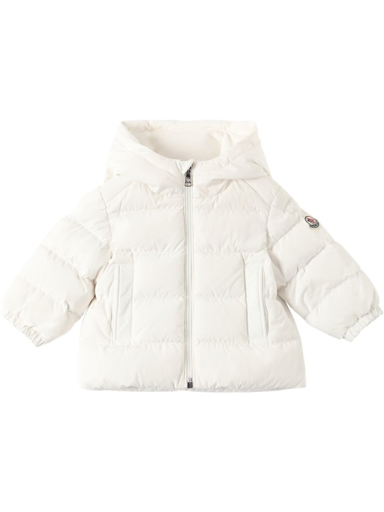 Moncler: Eric nylon down jacket - Gamma White To - kids-girls_0 | Luisa Via Roma