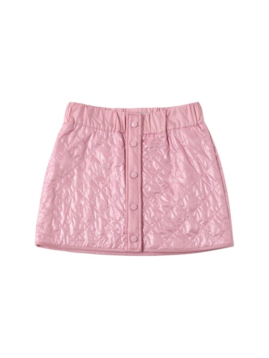 Moncler: Quilted skirt - Medium Pink - kids-girls_0 | Luisa Via Roma