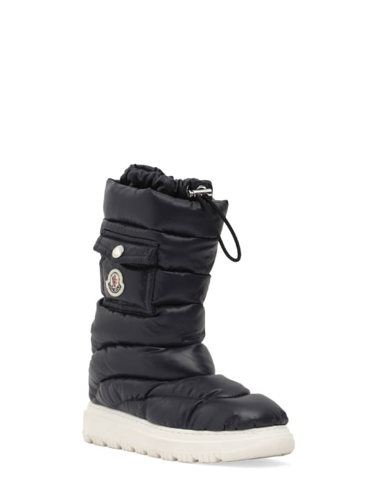Moncler: Petit Gaia pocket snow boots - Navy - kids-girls_1 | Luisa Via Roma