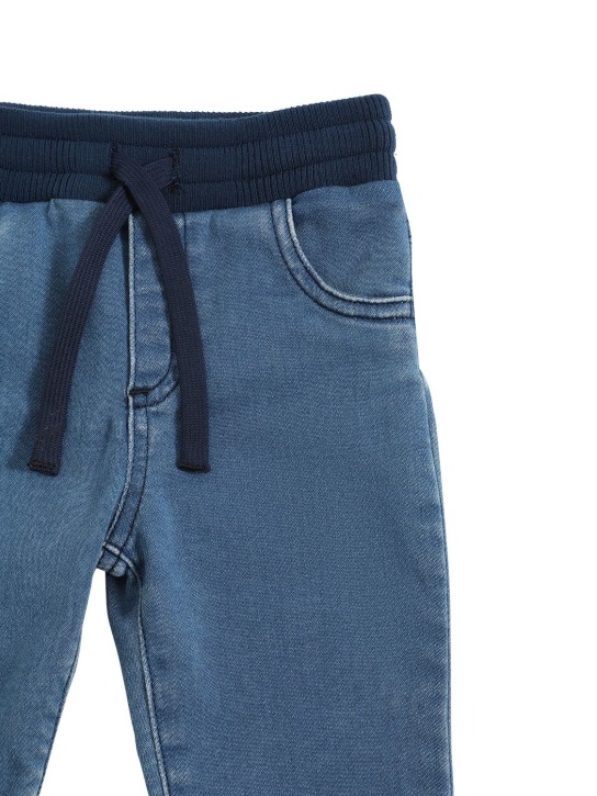 Dolce&Gabbana: Cotton denim jeans w/metal logo - Denim - kids-boys_1 | Luisa Via Roma