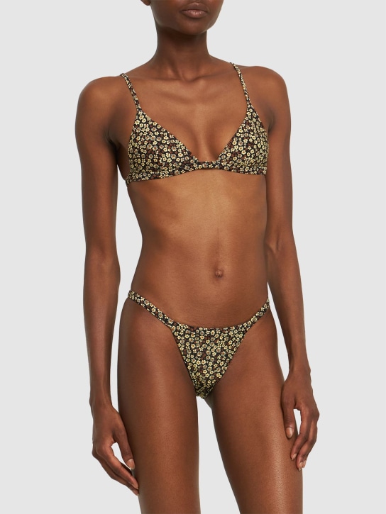 Matteau: Printed tech triangle bikini top - Bunt - women_1 | Luisa Via Roma