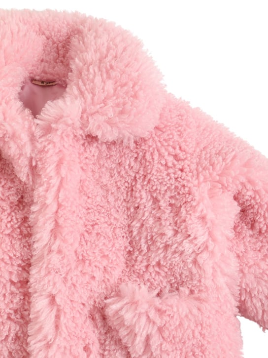 N°21: Faux fur coat - Pink - kids-girls_1 | Luisa Via Roma