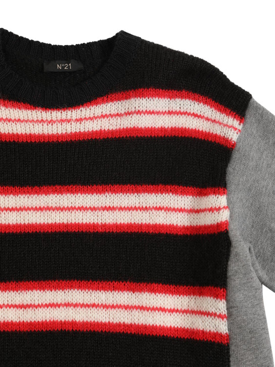 N°21: Striped acrylic blend sweater - Multicolor - kids-boys_1 | Luisa Via Roma