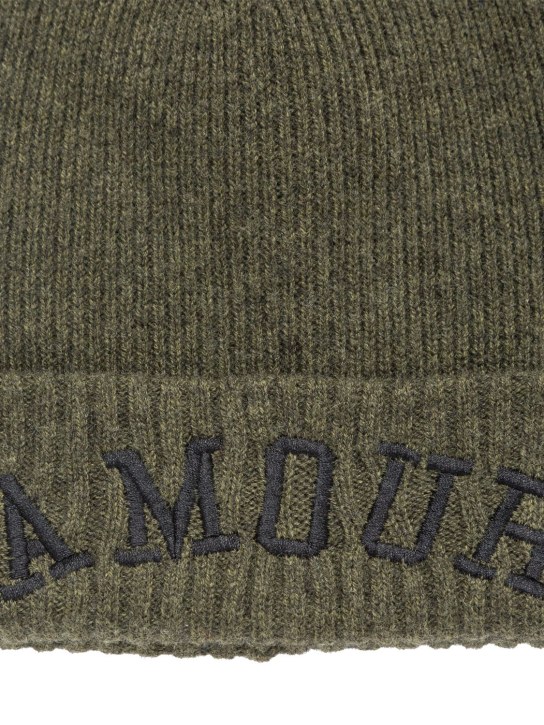 Zadig&Voltaire: Embroidered wool blend knit beanie - Military Green - kids-girls_1 | Luisa Via Roma