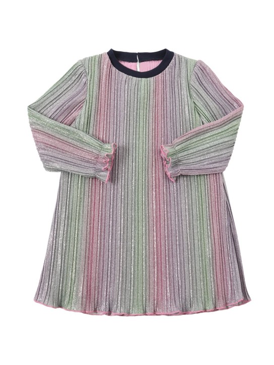 Billieblush: Pleated lurex dress - Multicolor - kids-girls_0 | Luisa Via Roma