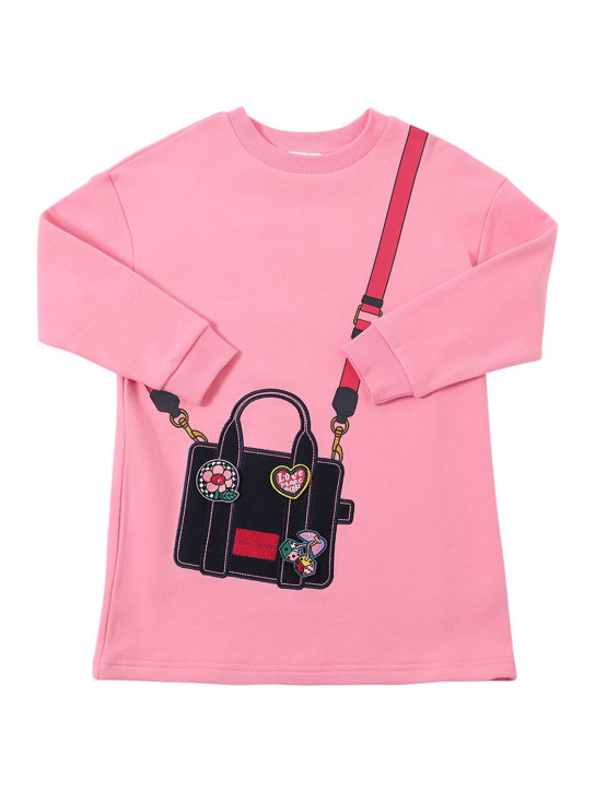 Marc Jacobs: Printed cotton jersey dress - Rosa - kids-girls_0 | Luisa Via Roma