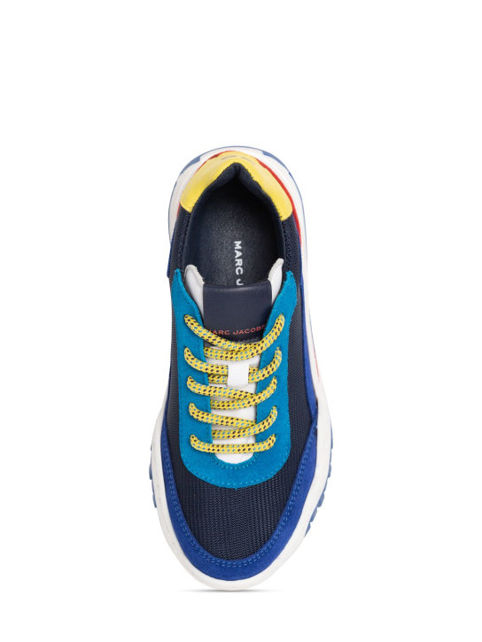 Marc Jacobs: Sneakers in pelliccia sintetica con logo - Multicolore - kids-boys_1 | Luisa Via Roma