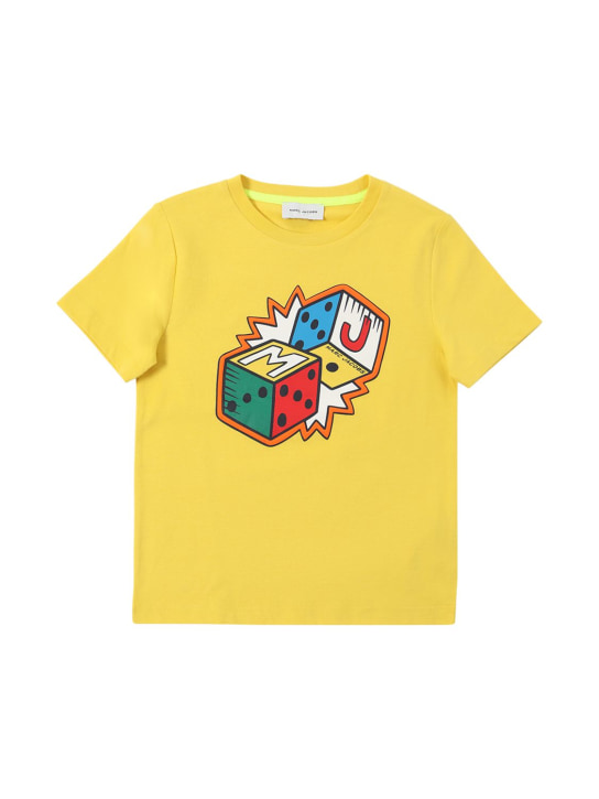 Marc Jacobs: Printed cotton t-shirt - Yellow - kids-boys_0 | Luisa Via Roma