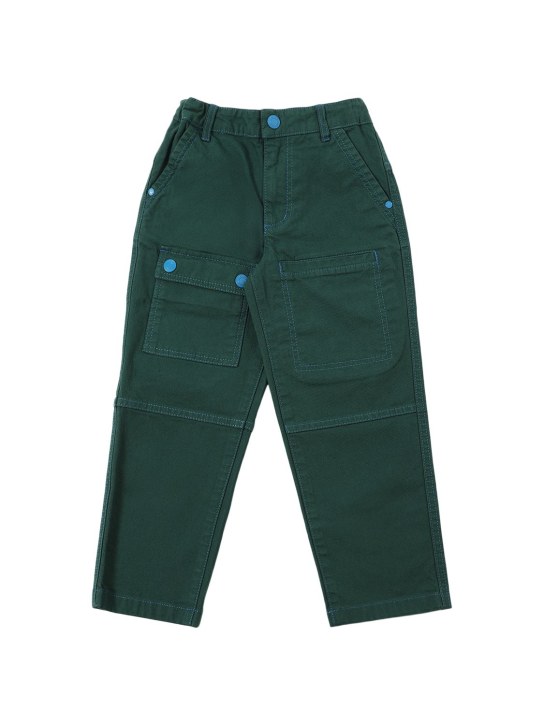 Marc Jacobs: Pantaloni cargo in tela di cotone - Verde Foresta - kids-boys_0 | Luisa Via Roma