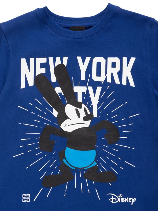 Givenchy: Disney printed organic cotton t-shirt - Blue - kids-boys_1 | Luisa Via Roma