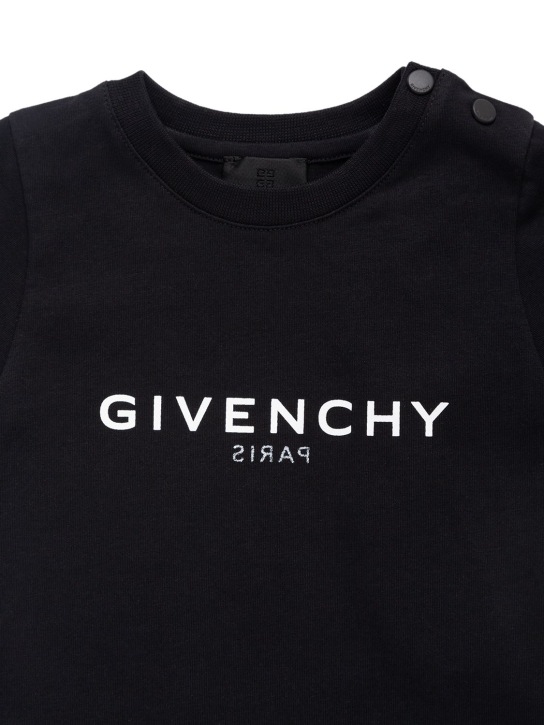Givenchy: Logo print organic cotton t-shirt - kids-boys_1 | Luisa Via Roma