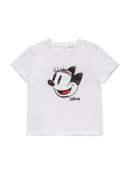 Givenchy: Bedrucktes T-Shirt aus Baumwolljersey - Weiß - kids-girls_0 | Luisa Via Roma