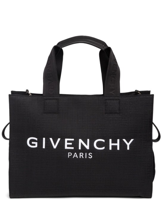Givenchy: Embroidered logo nylon changing bag - kids-girls_1 | Luisa Via Roma