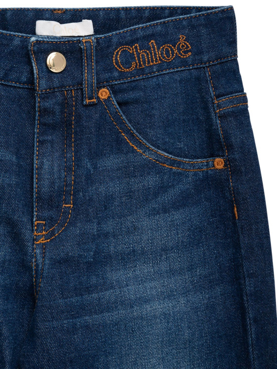 Chloé: Organic cotton denim jeans - Denim - kids-girls_1 | Luisa Via Roma