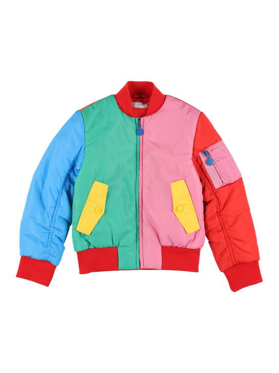 Stella Mccartney Kids: Recycled nylon puffer jacket - Multicolor - kids-girls_0 | Luisa Via Roma