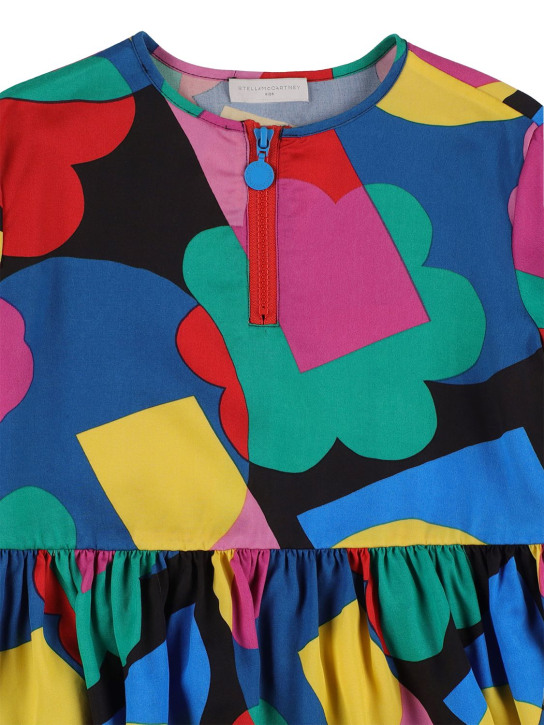 Stella Mccartney Kids: Printed lyocell dress - Multicolor - kids-girls_1 | Luisa Via Roma