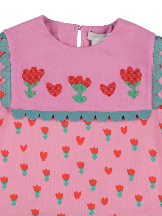 Stella Mccartney Kids: Printed viscose shirt - Pink - kids-girls_1 | Luisa Via Roma