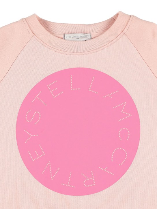 Stella Mccartney Kids: Sweat-shirt & pantalon en coton biologique - Rose - kids-girls_1 | Luisa Via Roma