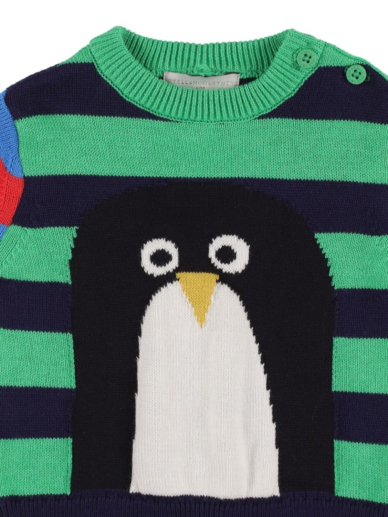 Stella Mccartney Kids: Suéter de punto de algodón orgánico - Multicolor - kids-boys_1 | Luisa Via Roma