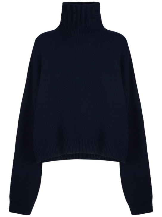 The Row: Ezio wool & cashmere knit sweater - Navy - women_0 | Luisa Via Roma