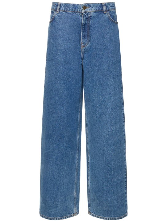 Philosophy Di Lorenzo Serafini: Jeans aus Baumwolldenim mit weitem Bein - Blau - women_0 | Luisa Via Roma