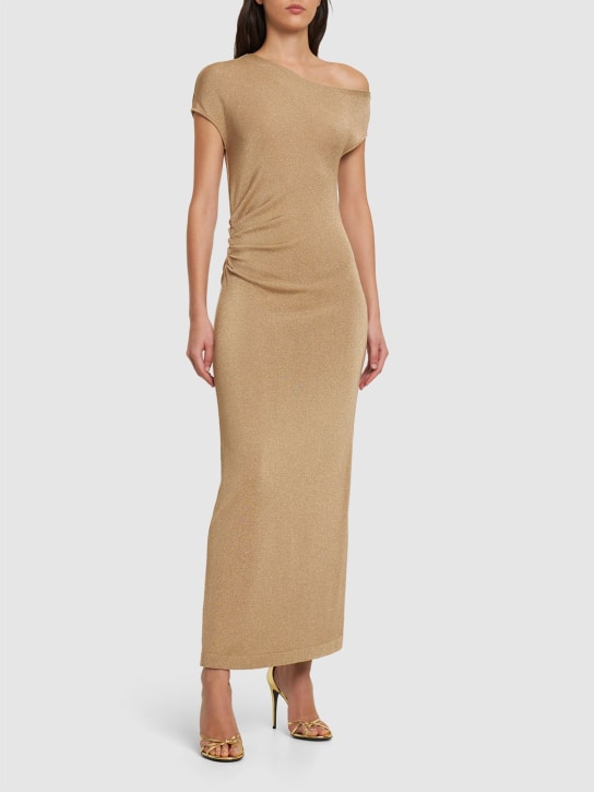 Alberta Ferretti: Kleid aus Jersey und Lurex - Gold - women_1 | Luisa Via Roma