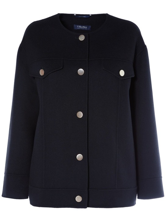 'S Max Mara: Florence wool collarless jacket - Black - women_0 | Luisa Via Roma