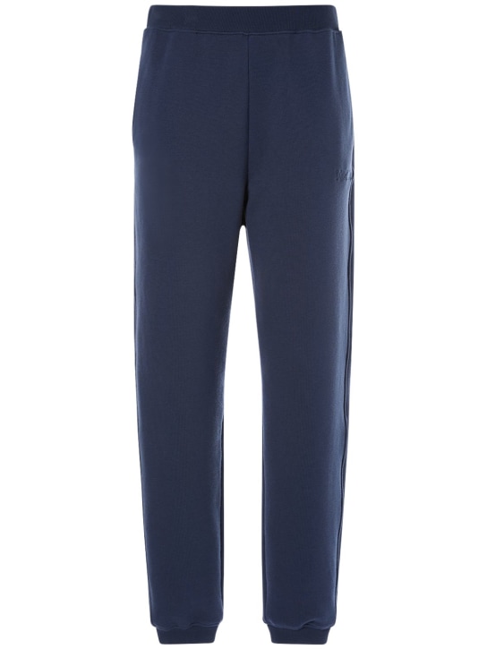 'S Max Mara: Pantalon en jersey de coton à logo Tamaro - Bleu - women_0 | Luisa Via Roma