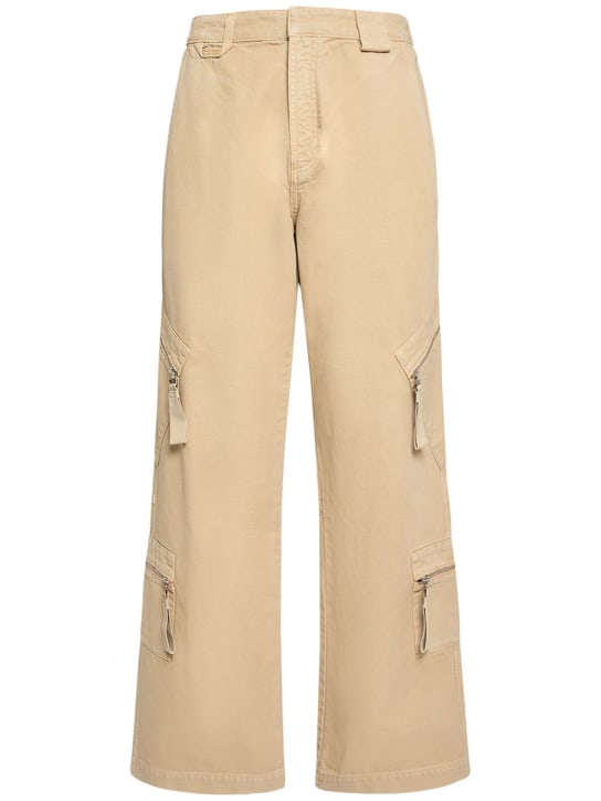 Jacquemus: Le Cargo Marrone cotton pants - Beige - men_0 | Luisa Via Roma