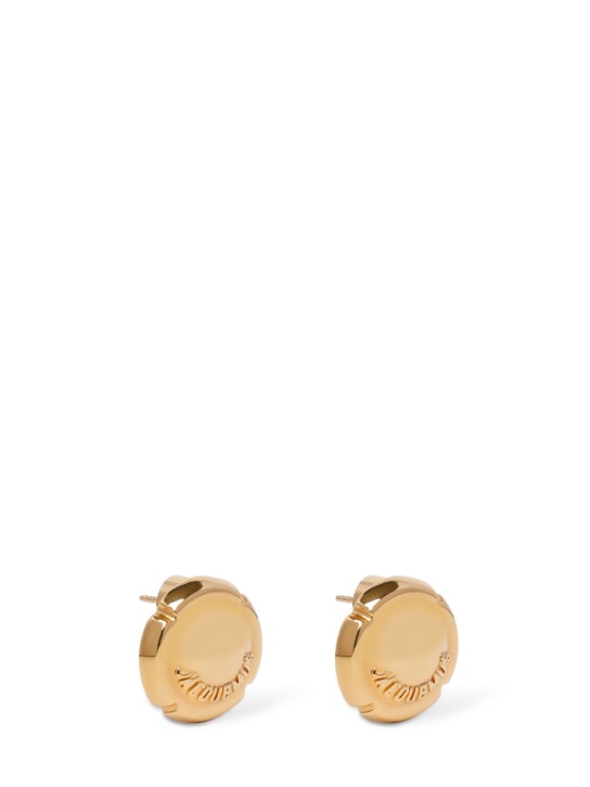 Jacquemus: Les Festiva stud earrings - Light Gold - women_1 | Luisa Via Roma