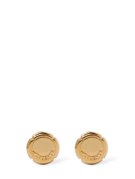Jacquemus: Les Festiva stud earrings - Light Gold - women_0 | Luisa Via Roma